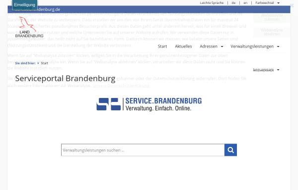 Vorschau von service.brandenburg.de, Service.brandenburg.de - Ministerium des Innern und für Kommunales des Landes Brandenburg