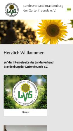 Vorschau der mobilen Webseite www.gartenfreunde-lv-brandenburg.de, Landesverband Brandenburg der Gartenfreunde e.V.