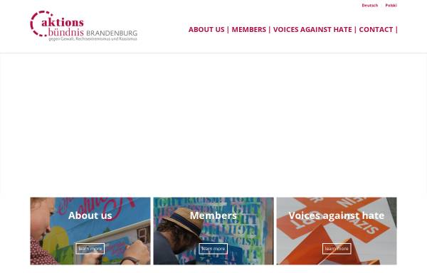 Vorschau von www.aktionsbuendnis-brandenburg.de, Aktionsbündnis gegen Gewalt, Rechtsextremismus und Fremdenfeindlichkeit