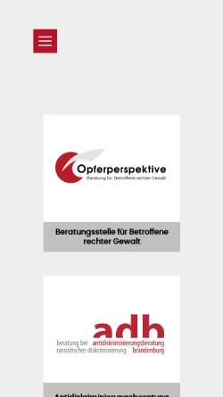Vorschau der mobilen Webseite www.opferperspektive.de, Opferperspektive e.V.