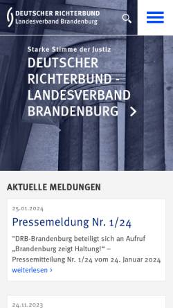 Vorschau der mobilen Webseite www.drb-brandenburg.de, Deutscher Richterbund Landesverband Brandenburg e.V.