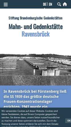 Vorschau der mobilen Webseite www.ravensbrueck.de, Mahn- und Gedenkstätte Ravensbrück - Stiftung Brandenburgische Gedenkstätten