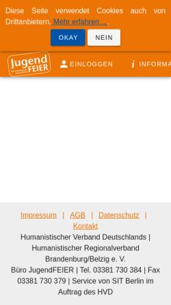 Vorschau der mobilen Webseite www.jugendfeier-brb.de, Jugend-Feier