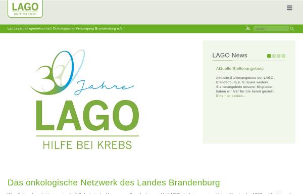 LAGO, Landesarbeitsgemeinschaft Onkologische Versorgung Brandenburg e.V.