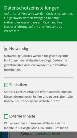 Vorschau der mobilen Webseite www.glg-fachklinik-wolletzsee.de, Gesellschaft für Leben und Gesundheit mbH
