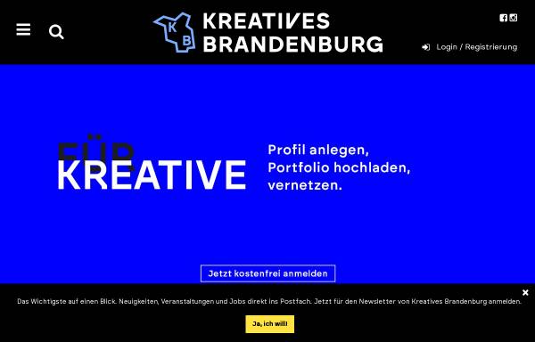 Vorschau von www.kreatives-brandenburg.de, Kreatives Brandenburg