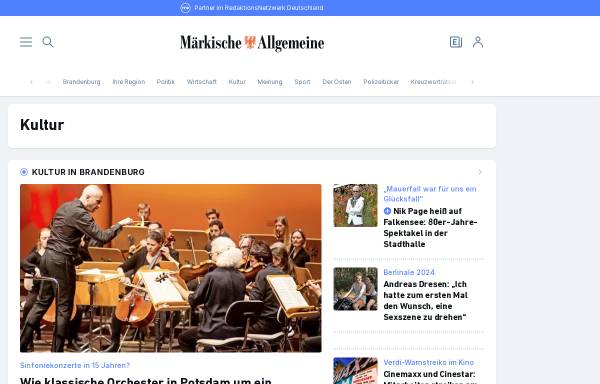 Vorschau von www.maz-online.de, Märkische Allgemeine Zeitung - Redaktion Kultur