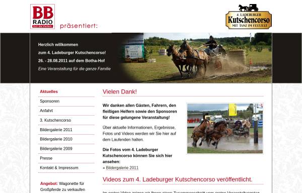 Vorschau von www.ladeburger-kutschencorso.de, Ladeburger Kutschencorso
