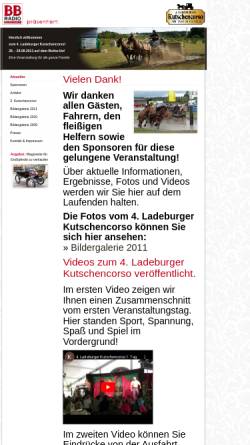 Vorschau der mobilen Webseite www.ladeburger-kutschencorso.de, Ladeburger Kutschencorso