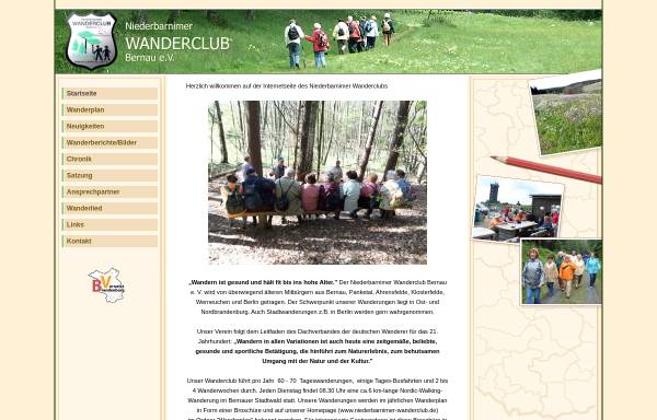 Vorschau von www.niederbarnimer-wanderclub.de, Niederbarnimer Wanderclub Bernau e. V.