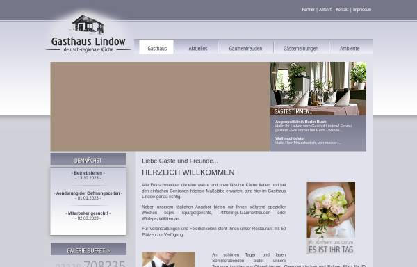 Vorschau von www.gasthaus-lindow.de, Gasthaus Lindow - Inh. Uwe Bahr, Rico Mitzscherlich