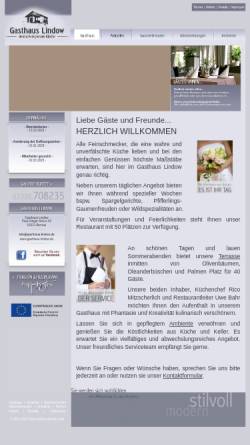 Vorschau der mobilen Webseite www.gasthaus-lindow.de, Gasthaus Lindow - Inh. Uwe Bahr, Rico Mitzscherlich