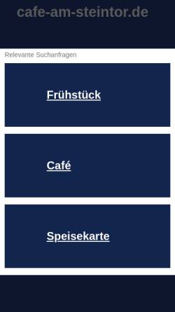 Vorschau der mobilen Webseite www.cafe-am-steintor.de, Cafe Am Steintor - Inh. Christopher Czerwinski