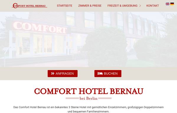 Vorschau von www.comfort-hotel-bernau.de, Comfort Hotel Bernau - CHB Comforthotelbetriebsgesellschaft mbH