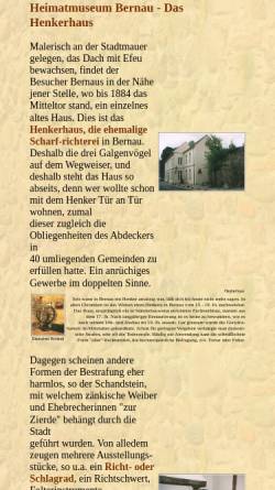 Vorschau der mobilen Webseite www.bernau-b-berlin.de, Henkerhaus Bernau - Heimatmuseum Bernau