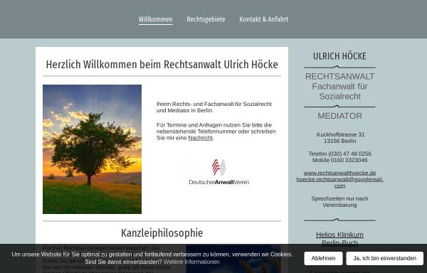 Vorschau von www.ra-hoecke.de, Rechtsanwalt Ulrich Höcke