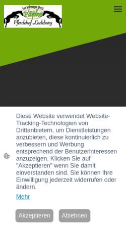 Vorschau der mobilen Webseite www.pferdehof-papke.de, Pferdehof Papke - Familie Papke