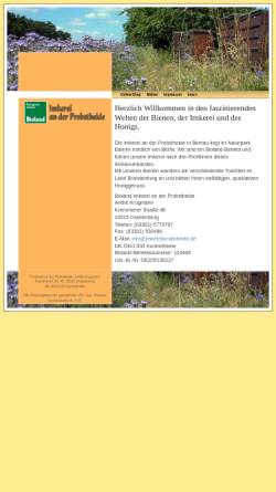 Vorschau der mobilen Webseite www.imkereiprobstheide.de, Bioland Imkerei an der Probstheide - André Krugmann