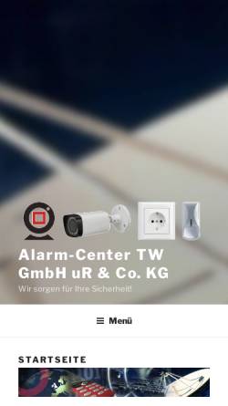 Vorschau der mobilen Webseite www.alarm-center.de, Innung der Elektrohandwerke zu Bernau