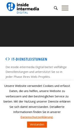 Vorschau der mobilen Webseite inside-intermedia.de, Inside-intermedia Systems GmbH & Co. KG