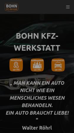 Vorschau der mobilen Webseite www.kfz-bohn.de, Autodienst Bohn GmbH