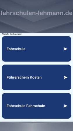 Vorschau der mobilen Webseite www.fahrschulen-lehmann.de, Fahrschule Günther Lehmann
