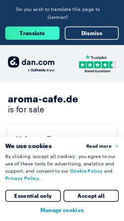 Vorschau der mobilen Webseite www.aroma-cafe.de, Aroma Gourmet Coffee
