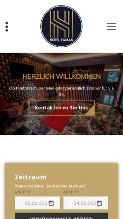 Vorschau der mobilen Webseite www.hotel-yaman.de, Hotel Yaman - Hotel Yaman GbR