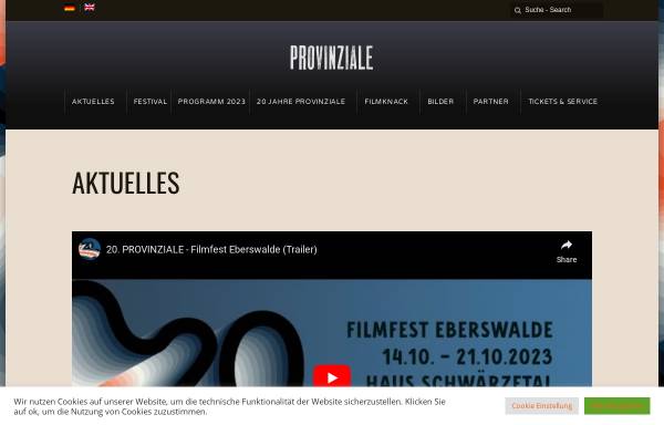 Vorschau von filmfest-eberswalde.de, Filmfest Eberswalde, Die Provinziale - SEHquenz e.V. für kommunale Filmarbeit
