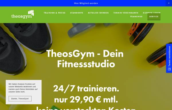Vorschau von www.theosgym.de, TheosGym Fitnessstudio