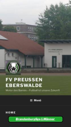 Vorschau der mobilen Webseite fvpreussen-eberswalde.de, FV Preussen Eberswalde e.V.