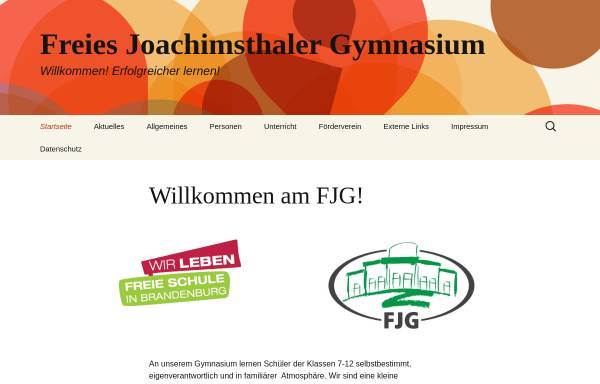 Vorschau von www.freies-gymnasium.de, Freies Joachimsthaler Gymnasium