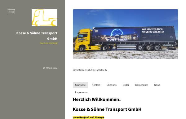 Vorschau von www.kosse-transport.de, Kosse und Söhne Transport GmbH