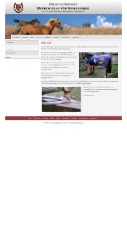 Vorschau der mobilen Webseite www.hufschmied-melchow.de, Christian Springer - Hufbeschlag für Sportpferde (Schmied)