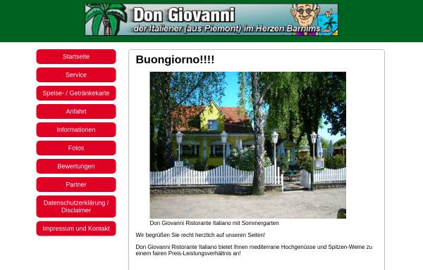 Vorschau von www.dongiovanni-schwanebeck.de, Don Giovanni Ristorante Italiano - Inh. Giovanni Ravera