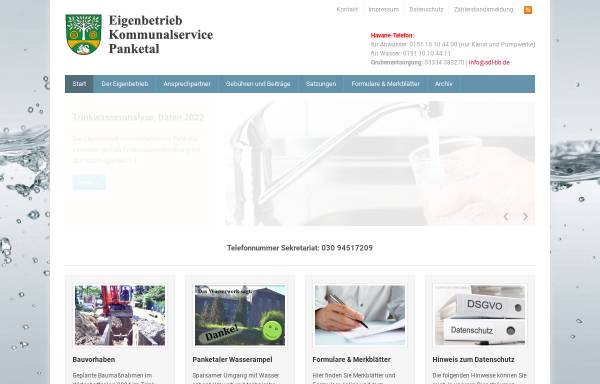Vorschau von www.eigenbetrieb-panketal.de, Eigenbetrieb Kommunalservice Panketal