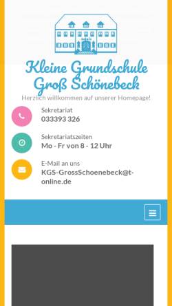 Vorschau der mobilen Webseite www.kgs-grossschoenebeck.de, Kleine Grundschule Groß Schönebeck