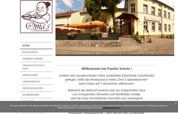 Vorschau von www.hotel-lichterfelde.de, Oma´s Speisekammer - Fam. Schulz
