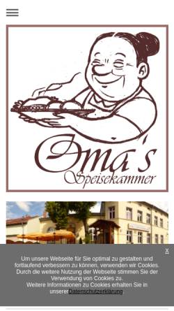 Vorschau der mobilen Webseite www.hotel-lichterfelde.de, Oma´s Speisekammer - Fam. Schulz