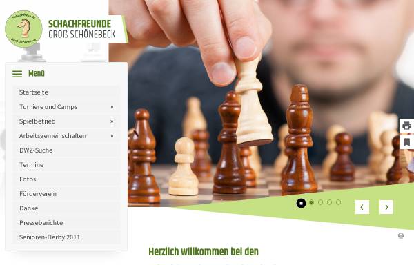 Vorschau von www.schach-schorfheide.de, Schachfreunde Groß - Schönebeck