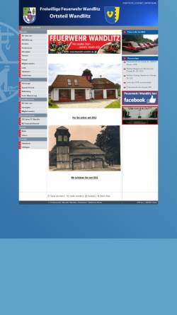 Vorschau der mobilen Webseite feuerwehr-wandlitz.de, Freiwillige Feuerwehr Wandlitz - Ortswehr Wandlitz