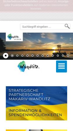 Vorschau der mobilen Webseite wandlitz.de, Gemeinde Wandlitz