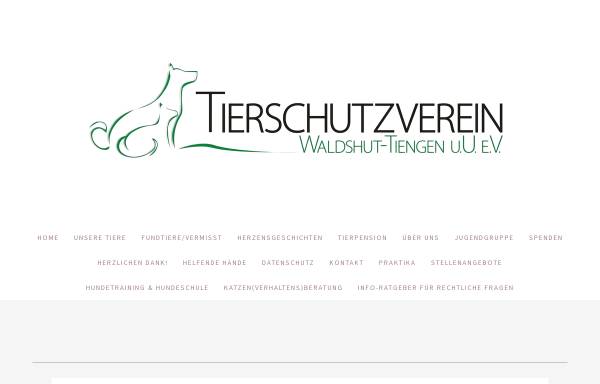 Vorschau von www.tierschutz-wt.de, Tierschutzverein Waldshut-Tiengen und Umgebung e.V.