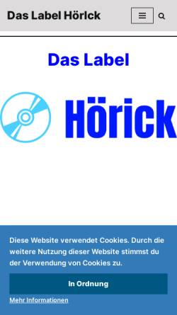 Vorschau der mobilen Webseite hoerick.de, Das Label HörIck - GbR HörIck