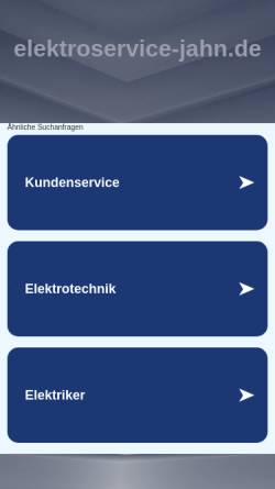Vorschau der mobilen Webseite www.elektroservice-jahn.de, Elektroservice Gerhard Jahn