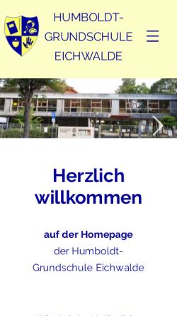 Vorschau der mobilen Webseite www.grundschule-eichwalde.de, Humboldt Grundschule Eichwalde