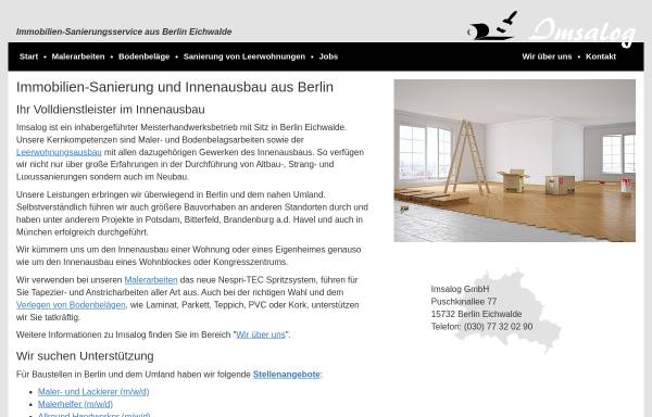 Vorschau von www.imsalog.de, Imsalog Immobilien - Sanierungs - Service GmbH