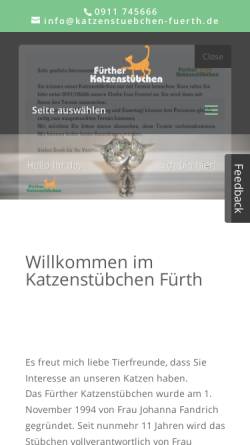 Vorschau der mobilen Webseite test.katzenstuebchen-fuerth.de, Katzenstübchen Fürth