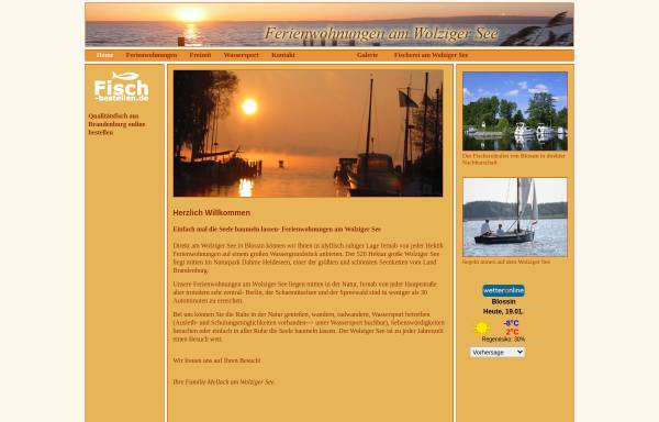 Vorschau von www.ferienwohnungen-blossin.de, Ferienwohnungen am Wolziger See - Roswitha Mellack