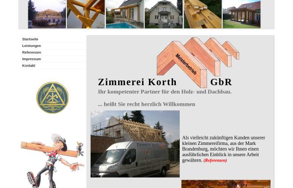 Vorschau von www.zimmereikorth.de, Zimmerei Korth GbR
